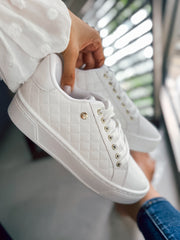 Reno Bold Square White Sneakers