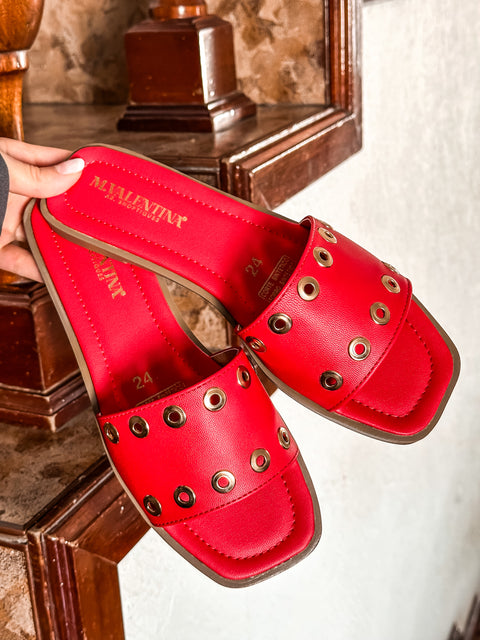 Laurent Red Sandals