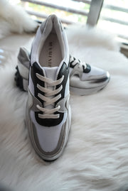 New Bronx Silver & Black Sneakers