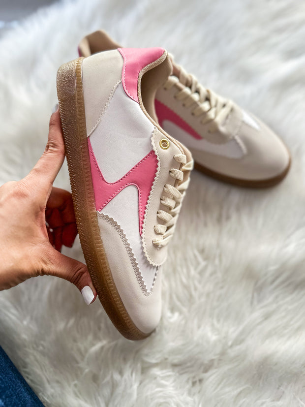 Zebra Pink & White Sneakers