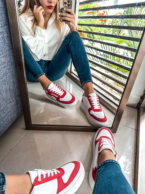 Vane Red Sneakers