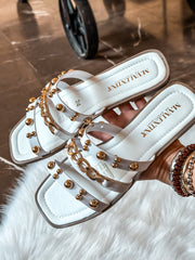 Salma White Sandals