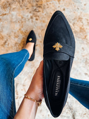 Bali Bee Black Flats