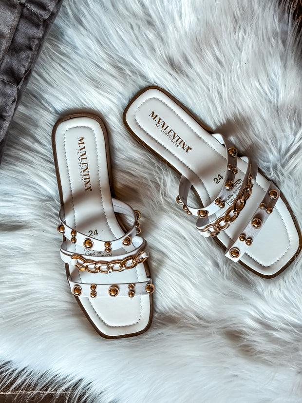 Salma White Sandals