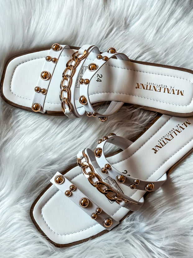 Salma White Sandals