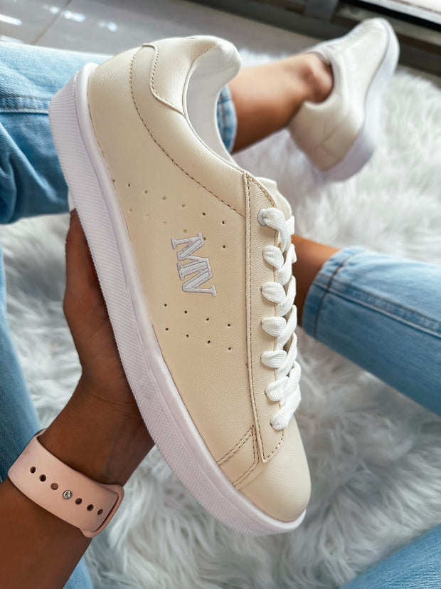 Coral White & Ivory Mv Sneakers