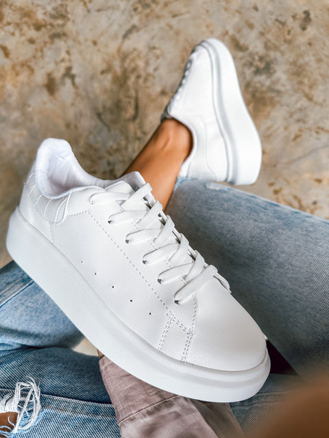 New York Drilo All White Sneakers