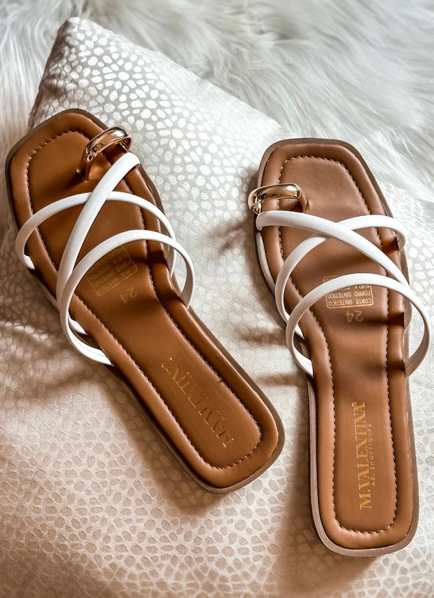 Agatha White Sandals