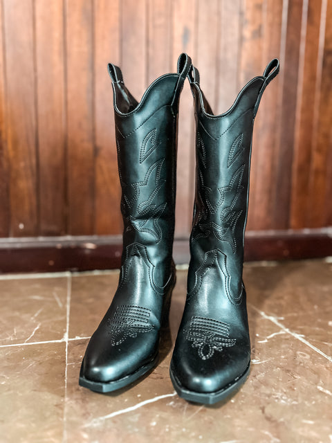 Santa Catalina Long Black Boots