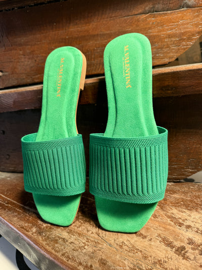 Aloha Fabric Green Sandals