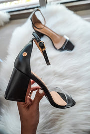 Bracelet Transparent Strap Black Heels