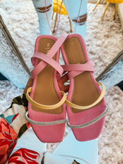 Gladiator Triple Line Pink Sandals