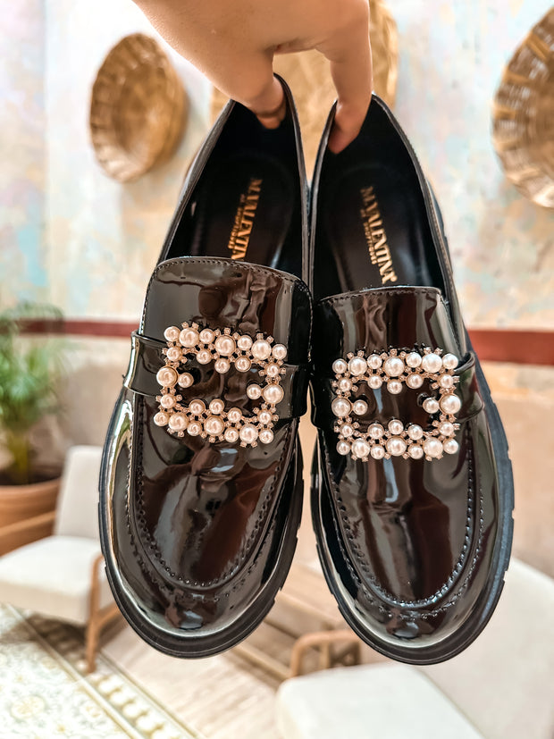 St Jhon Shiny Black Loafers